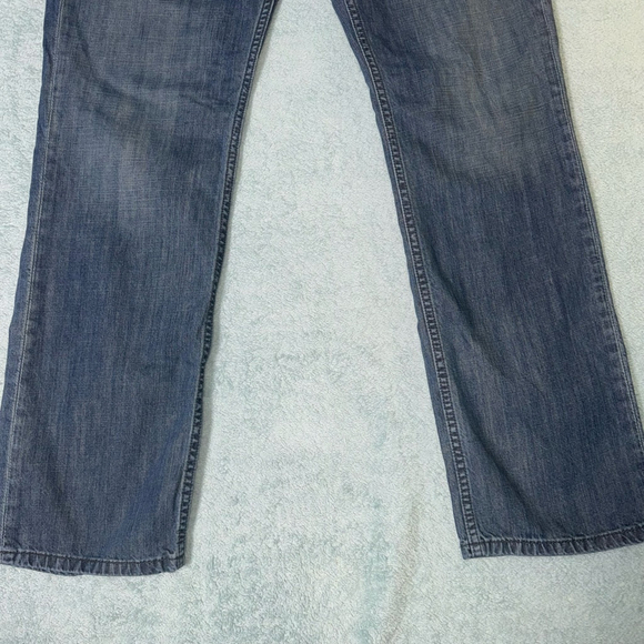Men's Levi's 514 Straight Jeans Waist 34x32 Medium Washed Wiskered - Picture 5 of 14